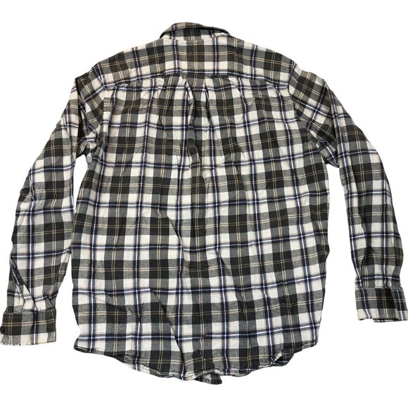 Eddie Bauer Men's Plaid Flannel Shirt Medium M Long Sleeve 100% Cotton Outdoor - Picture 2 of 9